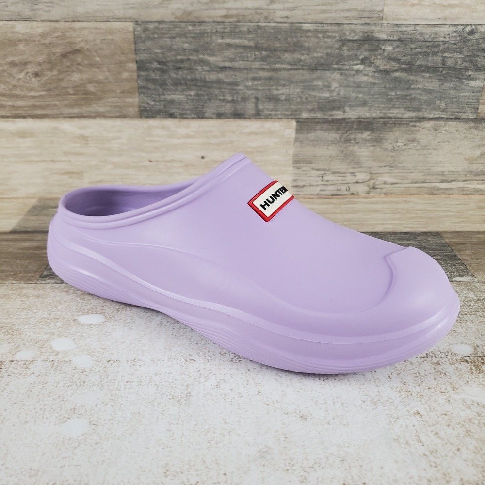 Hunter Elana Womens Clogs Sz 10 M Light Purple Comfort Slip On Rubber Round Toe